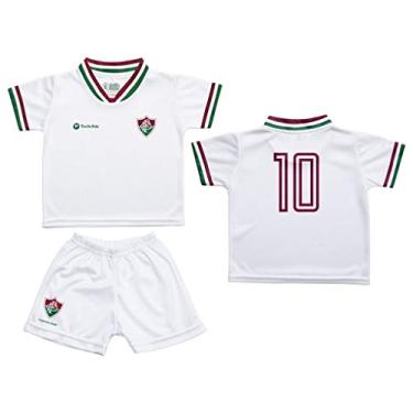 Imagem de Conjunto Fluminense Uniforme Infantil Branco - Torcida Baby