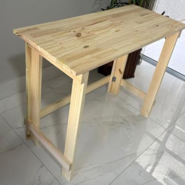 Imagem de Mesa Dobrável de Madeira Pinus Multiuso Portátil Churrasco Festa Aniversário Estudo Leitura Auxiliar
