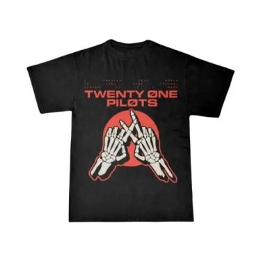 Imagem de Camiseta Casual Vintage Unissex Oversized Twenty One Pilots Band Rappe