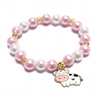 Imagem de Pulseiras de unicórnio com contas arco-íris para crianças, adolescentes, lembrancinhas de festa para meninas, One Size, Cristal, Sem Pedra Preciosa