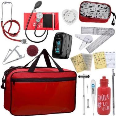 Imagem de Kit Bolsa Fisioterapia Acadêmico Martelo Buck Goniômetro Completo Pa M