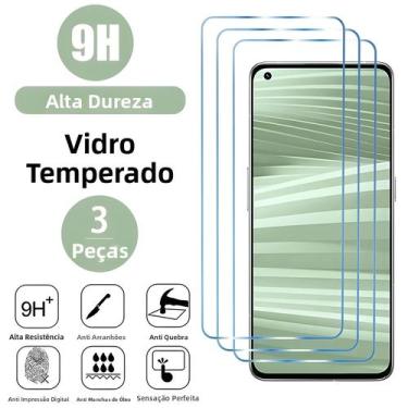 Imagem de 3 PCS Vidro Temperado para Realme 9 8 7 Plus 8i GT 5G Protetor de Tela