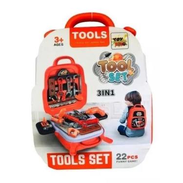 Imagem de Maleta De Ferramentas Infantil / Didática / Brinquedo 3 Em 1 - Giwish