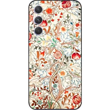 Imagem de Berkin Arts Compatível com Samsung Galaxy A55 5G Capa de silicone para celular rosa intrincada ornamentais ornamentais (William Morris Akanthus)