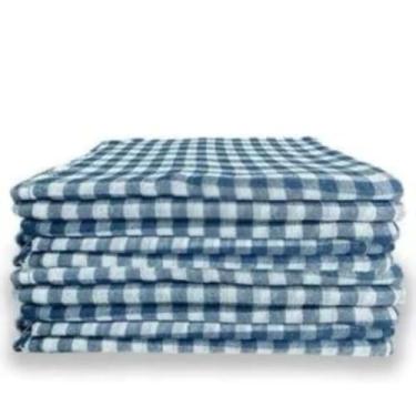 Imagem de Kit com 3, 5 ou 10 Panos de Chão Xadrez 100% Algodão Grande para Limpeza Doméstica e Uso Diário (3 unidades)