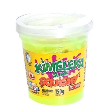 Imagem de Slime Kimeleka Squishy Fast Food Pote Unidade 150g - Acrilex, Amarelo