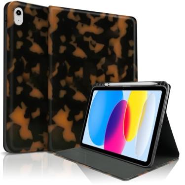 Imagem de TopPerfekt Capa para iPad 11th (A16) 11 polegadas 2025 / 10ª geração 11 polegadas 2022, capa fólio com design moderno de tartaruga com suporte para lápis, antiderrapante e antichoque - Turtleshell