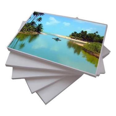 Imagem de Papel Foto Glossy 120G A4: 100 Folhas Prova D`Água - Branco