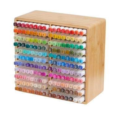 Imagem de Shuttle Art Organizador de marcadores, comporta 176 marcadores, canetas, porta-lápis com 22 compartimentos para casa, sala de aula, escritório