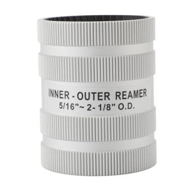 Imagem de Phefop Ferramenta de Alargamento de Tubo de Aço Inoxidável, Ferramenta de Rebarbação e Chanframento de Tubo Externo Interno de Liga de Alumínio Com Punho Serrilhado para Tubos de Aço (L)