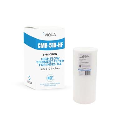 Imagem de VIQUA CMB-510-HF Whole House filtro de casa inteira 25 x 10 cm 5 mícrons polipropileno para sistemas Viqua IHS12-D4 e VH200-F10