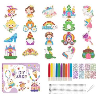 Imagem de Arte de pintura de DIY,Kit de pintura com cola de pingente brinquedo artes e ofícios | Brinquedo de com cola colorida de educacional para meninos e meninas de aniversário