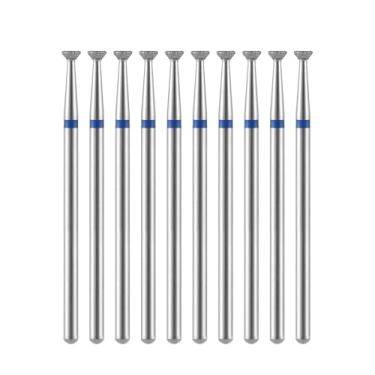 Imagem de KAZIPOP Conjunto de 10 peças de brocas de diamante para cutículas, carboneto de tungstênio, diamante para manicure, pedicure, salão de beleza, uso doméstico (Estilo14)