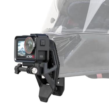 Imagem de SKEZN Suporte de queixo para câmera de ação para motocicleta, clipe universal compatível com Go Pro13/12/11 DJI Action 6/5 Pro/4/3/Insta360 One Rs/Ace/Ace Pro Nano e mais