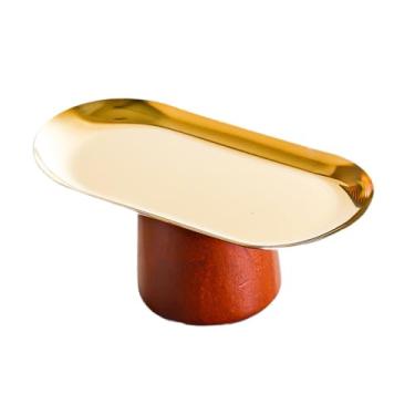 Imagem de MotiveTech Bandeja decorativa para penteadeira, porta-anéis, decoração para casa, porta-joias multiuso, bandeja para perfumes, chaves, joias e maquiagem, M