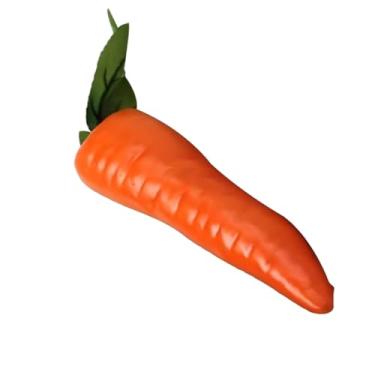 Imagem de Htppzjr 1 cenoura realista, vegetais artificiais decorativos, cenoura de plástico reutilizável, decoração de casa, plantas artificiais