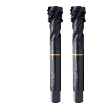 Imagem de G 1/8 1/4 3/8 1/2 3/4 Conjunto de torneiras de tubo caneladas em espiral - Torneiras de rosca de rosca de máquina pontiaguda para encanamento manual, torneiras e encaixe de tubulação - Kit de