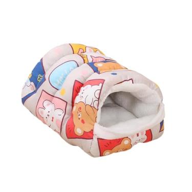 Imagem de IEUDNS Cama tipo caverna para animais de estimação, cama macia e quente para gatos, ideal para outono/inverno, semi-fechada, portátil, tipo canil, saco de, Style a, M