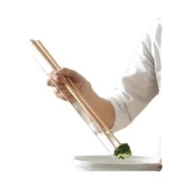 Imagem de Hashis De Madeira Sólida Antiderrapantes Para Cozinha Em Casa, Ideal P