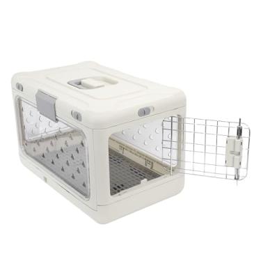 Imagem de Yunir Porta-Gatos de Viagem Dobrável, Porta-Gatos Dobrável para Pequenos Animais de Estimação, Canil Transparente Portátil Com Laterais Rígidas para Cães Pequenos, Cachorrinhos,