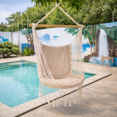 Imagem de Rede Cadeira de Teto Suspensa Descanso e Balanço(AREIA)