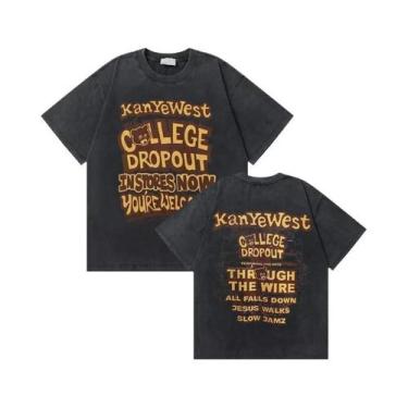 Imagem de Camiseta Masculina Oversized Vintage Com Estampa De Urso De Formatura 