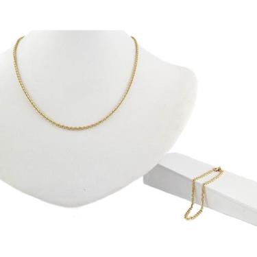 Imagem de Conjunto Colar E Pulseira Bailarina 60 Cm 2.7 Ouro 18k 750 - JOIE JOIA