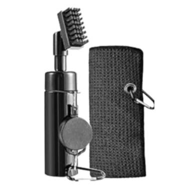 Imagem de Escova de limpeza de taco de golfe Pro Ferramenta de afiação de sulcos de golfe com clipe de retenção e garrafa de água de espremer 19 cm comporta 113 g de água, acessórios essenciais para bolsas de