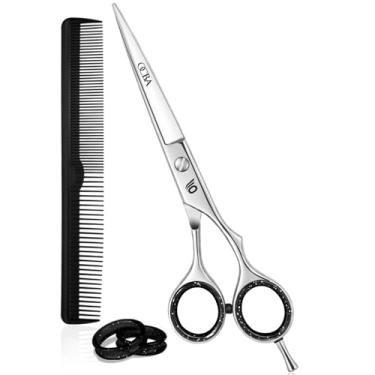 Imagem de OCBA Tesoura profissional de corte de cabelo afiada para barbeiros, cabeleireiros e estilistas, tesoura de barba e corte de cabelo para homens e mulheres