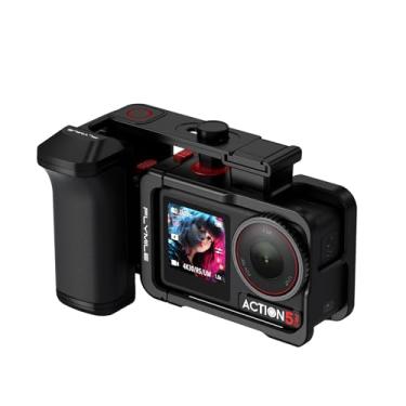 Imagem de Kit de aderência para DJI Action 5 Pro 4 3 (com gaiola), suporte de expansão com botão de obturador, adaptador de liberação rápida, sapata fria para DJI Osmo Action 5 Pro 4 3 acessórios