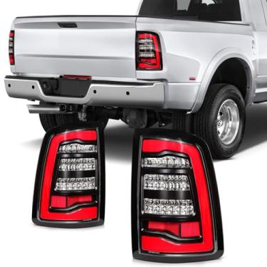 Imagem de SCITOO Conjunto de luz traseira de LED adequado para Dodge Ram 2500 3500, 2010-2018 para Dodge Ram 2500 3500, preto, par de luzes traseiras