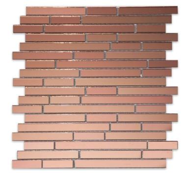 Imagem de Kit 1m² Pastilha de Vidro Espelhado 29cm X 29cm Champagne