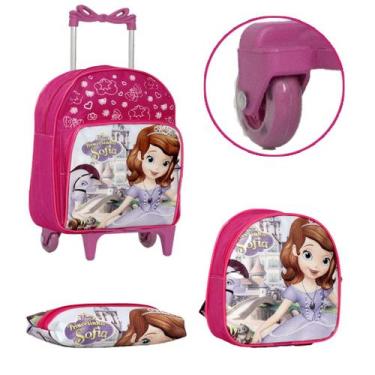 Imagem de Mochila Infantil de Rodinha Sofia Pre Escola Aula Resistente - TOYS 2U