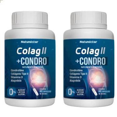 Imagem de Kit 2 Potes Colag II + Condro Suplemento Alimentar Natural 120 Capsula