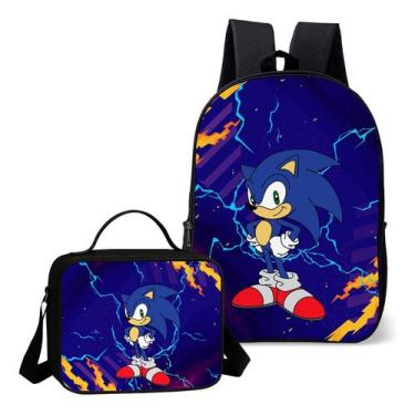 Imagem de Mochila Simples Com Lancheira Termica Kit Escolar Estampa Infantil Gam