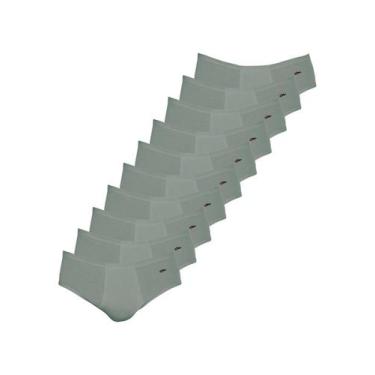 Imagem de Kit com 10 Cuecas Slip Zorba com Abertura 172, Cinza, G