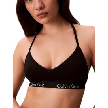 Imagem de Calvin Klein Sutiã feminino Motive de algodão levemente forrado, Preto, P