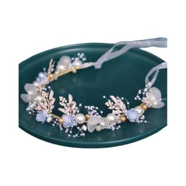 Imagem de Tiara De Flores Para Noivas, Acessórios De Cabelo Luxuosos Para Casame