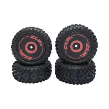 Imagem de Pneus De Carro RC 1/12 1/14, 4 Peças Dianteiras E Traseiras, Upgrade P