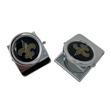 Imagem de Pro Specialties Group Clipe utilitário de chip de papel magnético de metal pesado NFL, conjunto de 2 clipes, cores do time (New Orleans Saints)