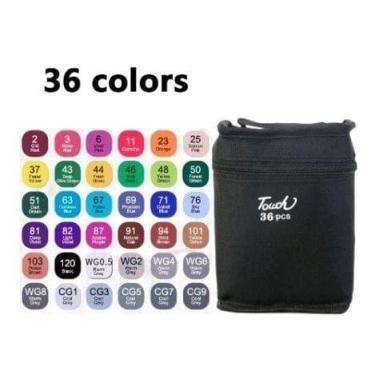 Imagem de Caneta Marcadora de Ponta Dupla Conjunto Para Profissionais Artísticos