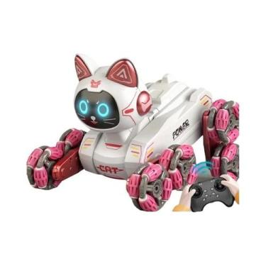 Imagem de Brinquedo Robô Gato Inteligente RC De Oito Rodas Com Sensor De Gestos 