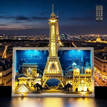 Imagem de Kyglaring LED Light Kit Compatible with Lego Paris City of Love 21064 Building Set - Upgraded Remote Control & Multi-Mode Dimming (Lights Only, No Model)