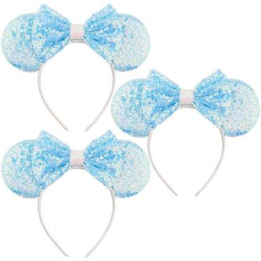 Imagem de Bandana LIHELEI Mouse Ears Blue Cinderella Elsa Costume