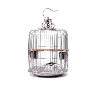 Imagem de Gaiola de pássaro de aço inoxidável para pássaros pequenos - Gaiola de viagem para papagaios, design portátil, tamanho compacto V40G, ideal para pássaros de estimação, durável e fácil de limpar