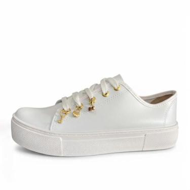 Imagem de Tenis Moleca Casual Com Pingente REF:5658.544.7800, Branco, 38