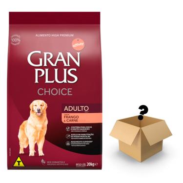 Imagem de Ração Gran Plus Cães Choice Adultos Frango E Carne -20kg + Surpresa