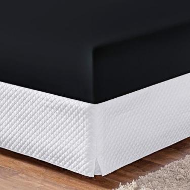 Imagem de Kit 2 Lençóis com Elástico Soft Toda Volta Liso Ajustável Cama Várias 