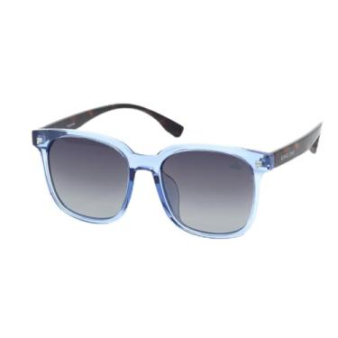 Imagem de Óculos de Sol Casual Polarizado Masculino King One, Lente UV400 Kit contém Case Couro ECO (Preto G15) (Preto espelhado) (Azul)