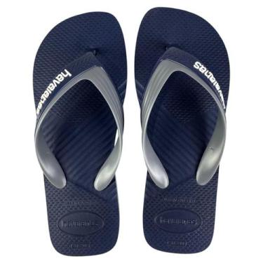 Imagem de Chinelo Masculino Havaianas Dual Original Cor:Marinho/CinzaTamanho:45/